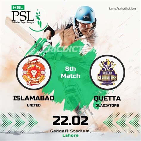 islamabad united vs quetta gladiators match scorecard|Islamabad United vs Quetta Gladiators, 8th Match .